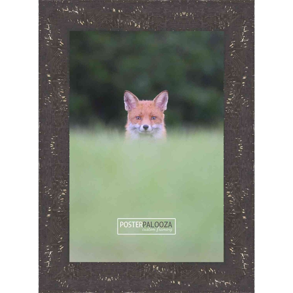 19x24 Distressed/Aged Black Complete Wood Picture Frame with UV Acrylic, Foam Board Backing, & Hardware