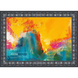 19x26 Distressed/Aged Black Complete Wood Picture Frame with UV Acrylic, Foam Board Backing, & Hardware