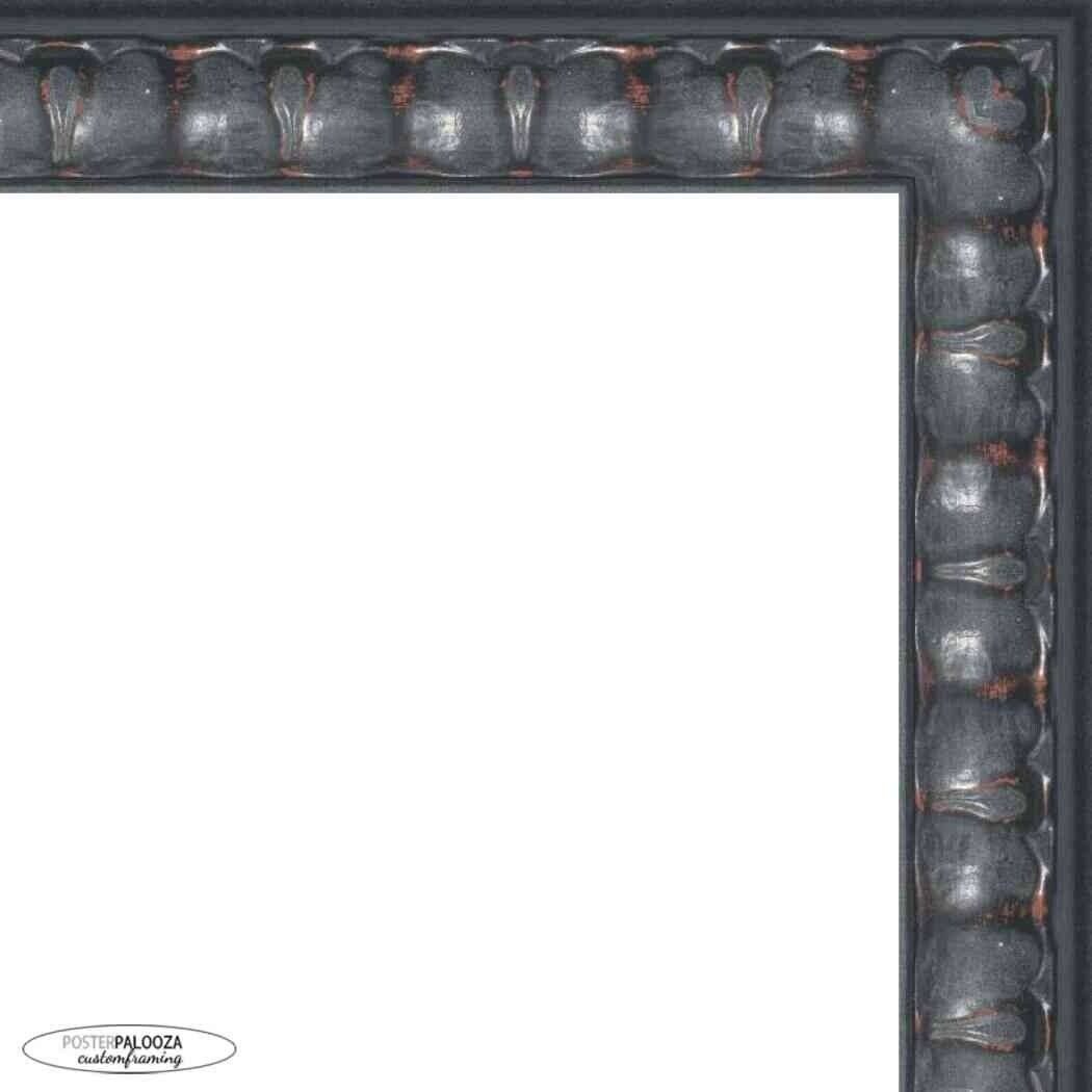 19x26 Distressed/Aged Black Complete Wood Picture Frame with UV Acrylic, Foam Board Backing, & Hardware