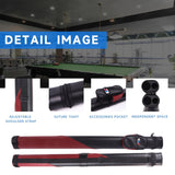 GSE™ 1x1 Deluxe Hard Billiard Pool Cue Stick Carrying Case, Billiard Cue Case Holds 1 Butts/1 Shafts (7 Colors)