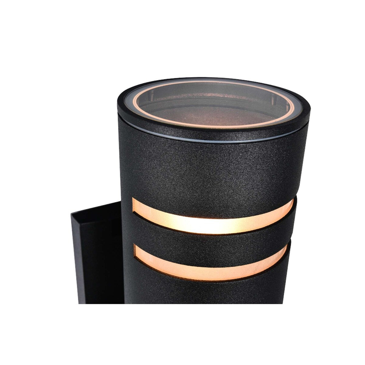 2-Light Modern Farmhouse Up& Down Optically Controlled Outdoor Wall Light Armed Sconce - N/A
