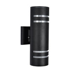 2-Light Modern Farmhouse Up& Down Optically Controlled Outdoor Wall Light Armed Sconce - N/A