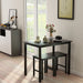 2 - Person Dining Set KitchenTable Set Space Saver with Rectangular Table and 2 Square Chairs