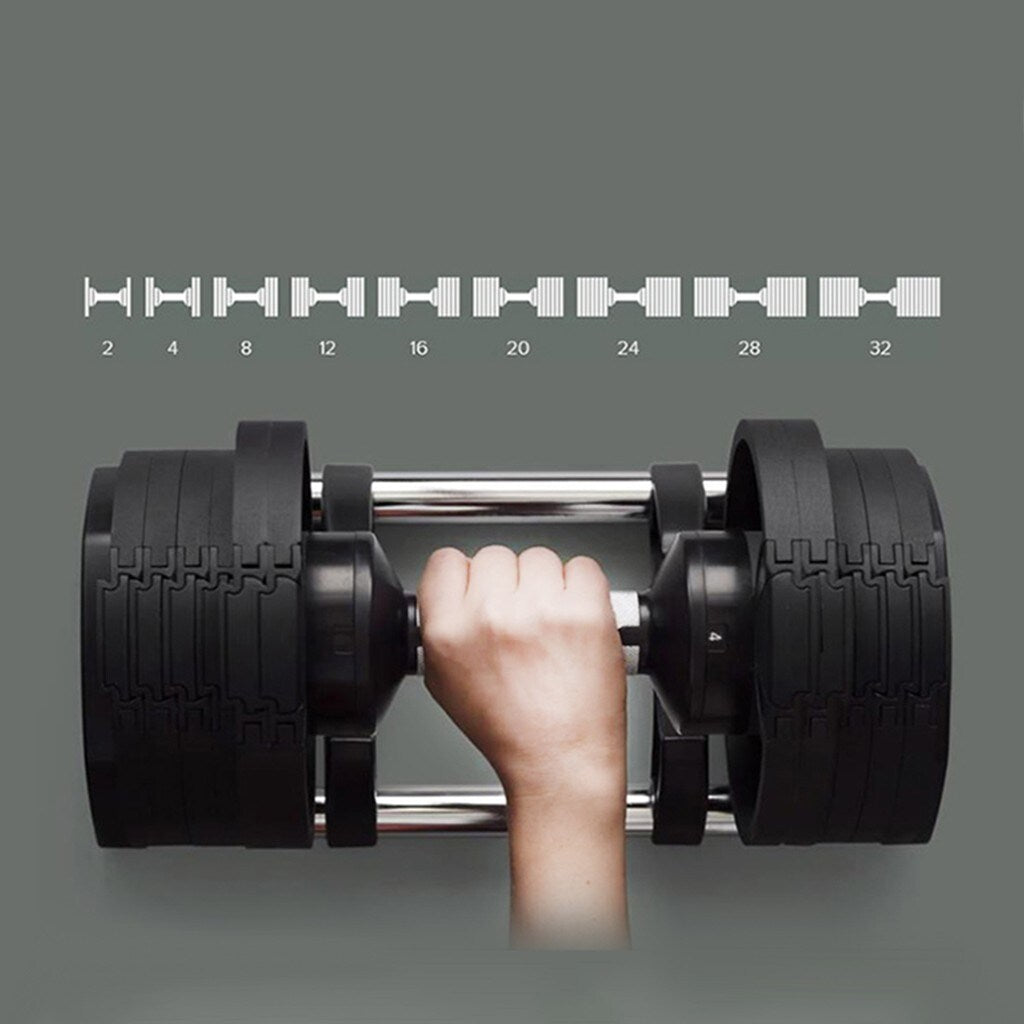 2-20 KG Adjustable Weight Barbell Dumbbell Pair with Connecting Rod Home Personal Fitness Training Center Fitness Exercise Lift