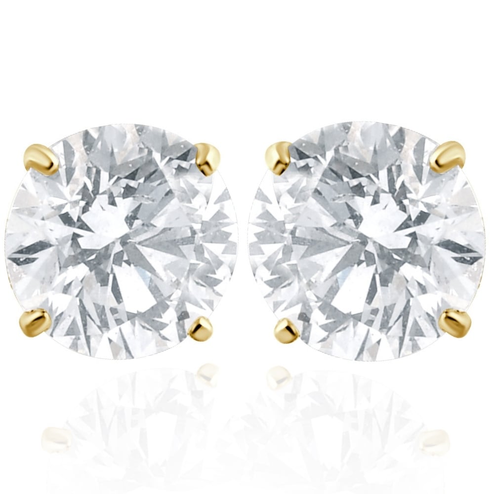 Overstock diamond studs discount