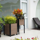 2 Corner Planter Bundle Brown