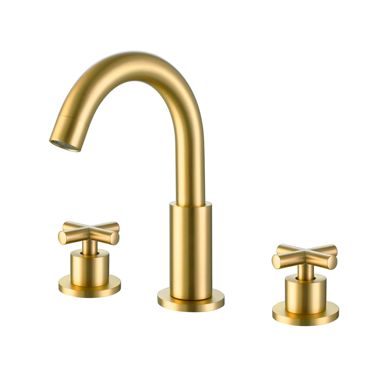 2-Cross Handles Deck Mounted Widespread Bathroom Sink Faucet