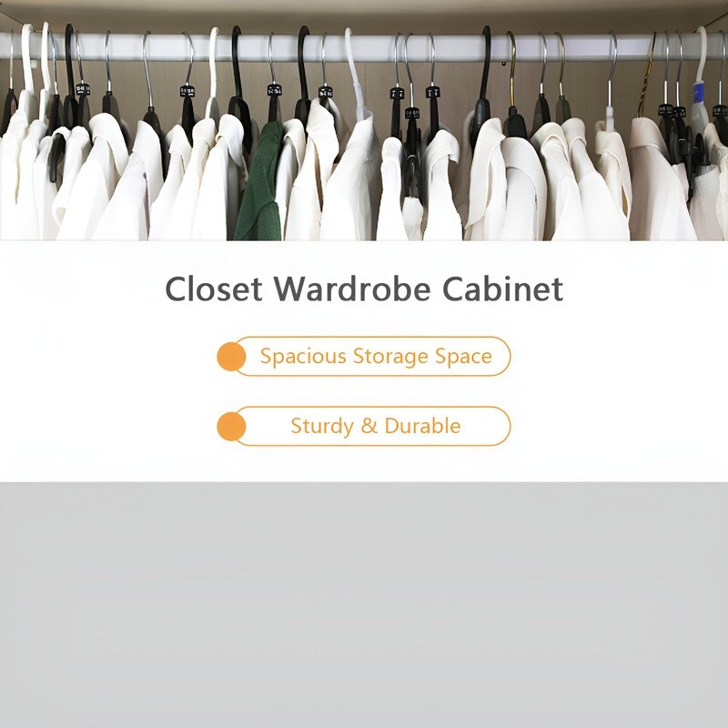 2 Door 2 Drawers, White Armoires, Wardrobe Cabinet, Suitable for Wardrobes in Bedrooms, Offices
