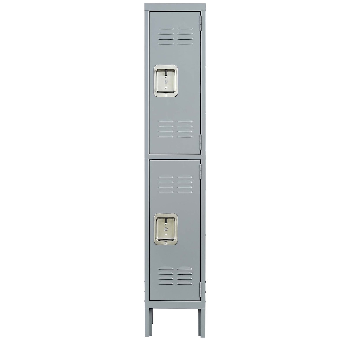 2 Door 66"H Metal Lockers With Lock for Employees,Storage Locker Cabinet for Home Gym Office School Garage,Gray