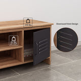 2 Door TV stand for TVs up to 50 Inch Living Room Storage Cabinet Doors and Shelves Home Entertainment Center