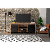2 Door TV stand for TVs up to 50 Inch Living Room Storage Cabinet Doors and Shelves Home Entertainment Center