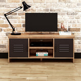 2 Door TV stand for TVs up to 50 Inch Living Room Storage Cabinet Doors and Shelves Home Entertainment Center