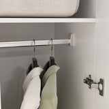 2-Door Wardrobe Armoires Freestanding Bedroom Armoire with Hanging Rod