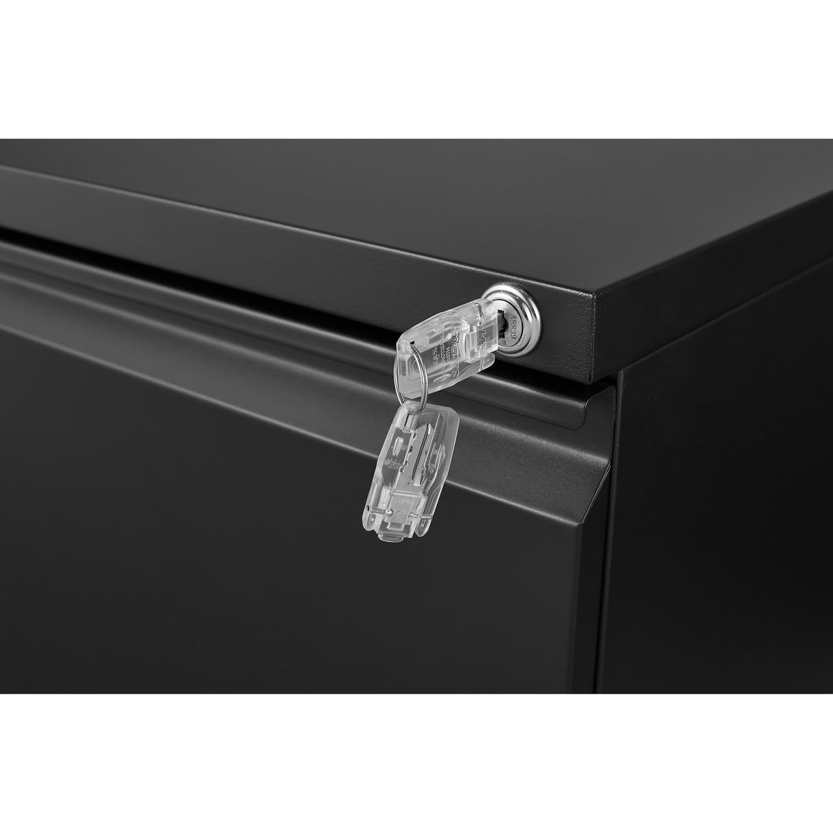 2 Drawer File Cabinet with Lock, Metal Mobile Filing Cabinet