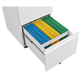 2 Drawer File Cabinet with Lock, Metal Under Desk Rolling Filing Cabinet
