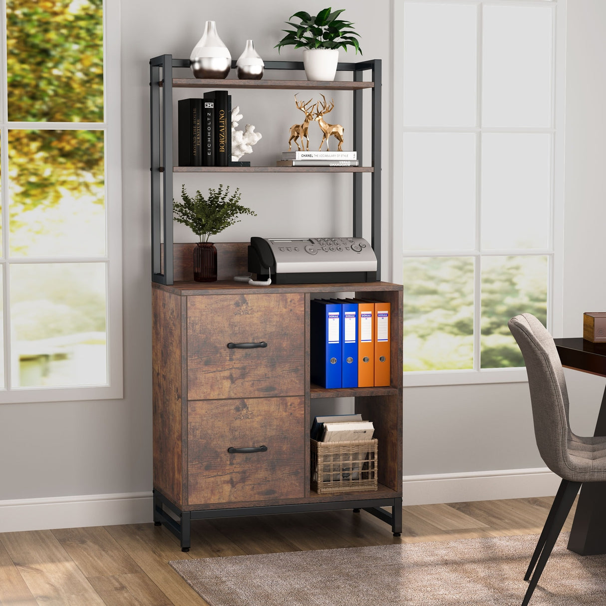 2 Drawer File Cabinet, Vertical Filing Cabinet for Home Office