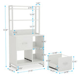 2 Drawer File Cabinet, Vertical Filing Cabinet for Home Office