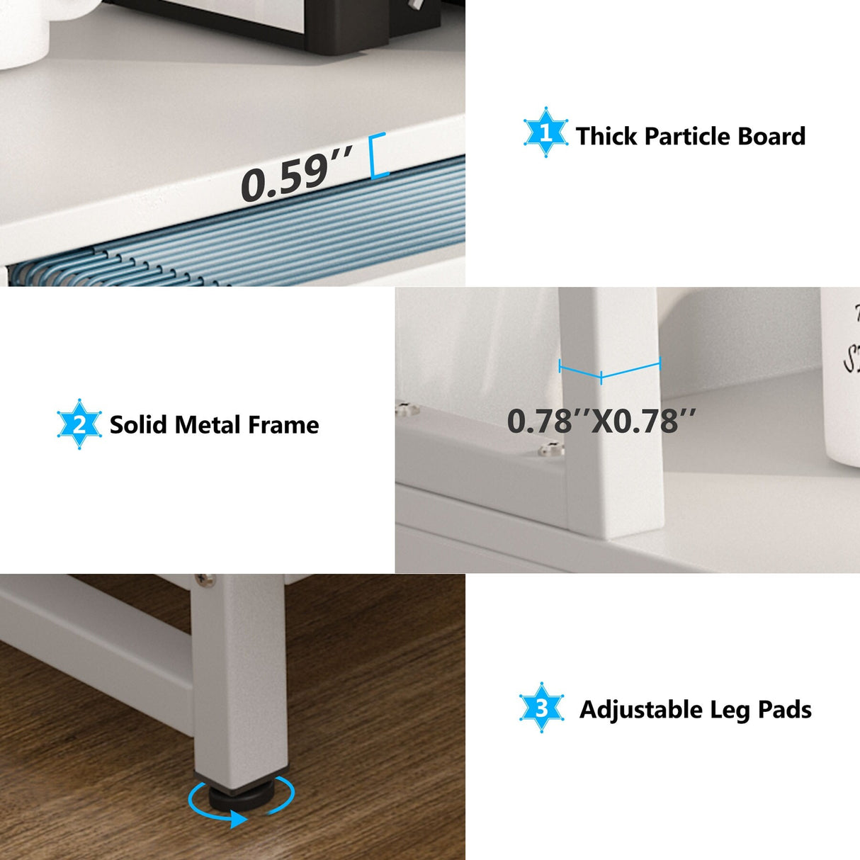 2 Drawer File Cabinet, Vertical Filing Cabinet for Home Office