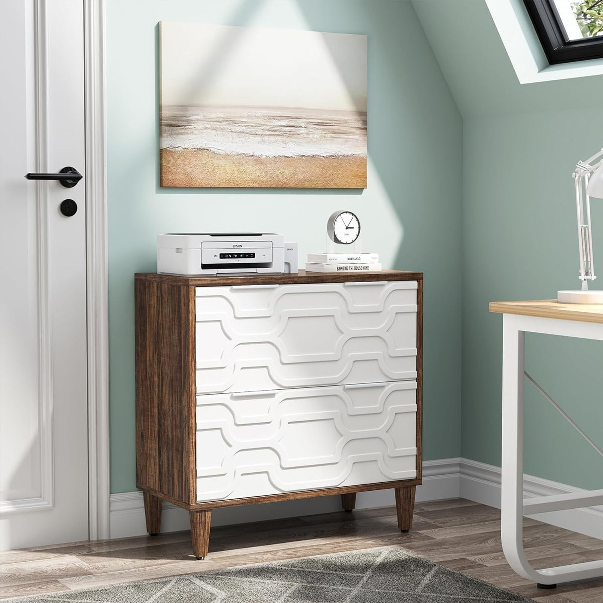 2-Drawer Lateral File Cabinet, Filing Cabinet for Home Office