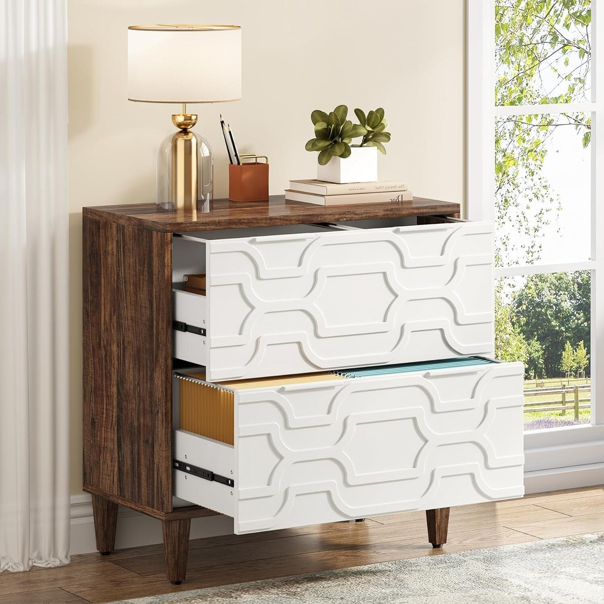 2-Drawer Lateral File Cabinet, Filing Cabinet for Home Office