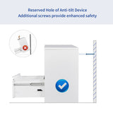 2 Drawer Lateral Filing Cabinet for Legal/Letter A4 Size, Large Deep Drawers Locked by Keys