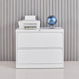 2 Drawer Lateral Filing Cabinet for Legal/Letter A4 Size, Large Deep Drawers Locked by Keys