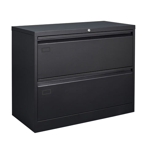 2 Drawer Lateral Filing Cabinet for Legal/Letter A4 Size, Large Deep Drawers Locked by Keys