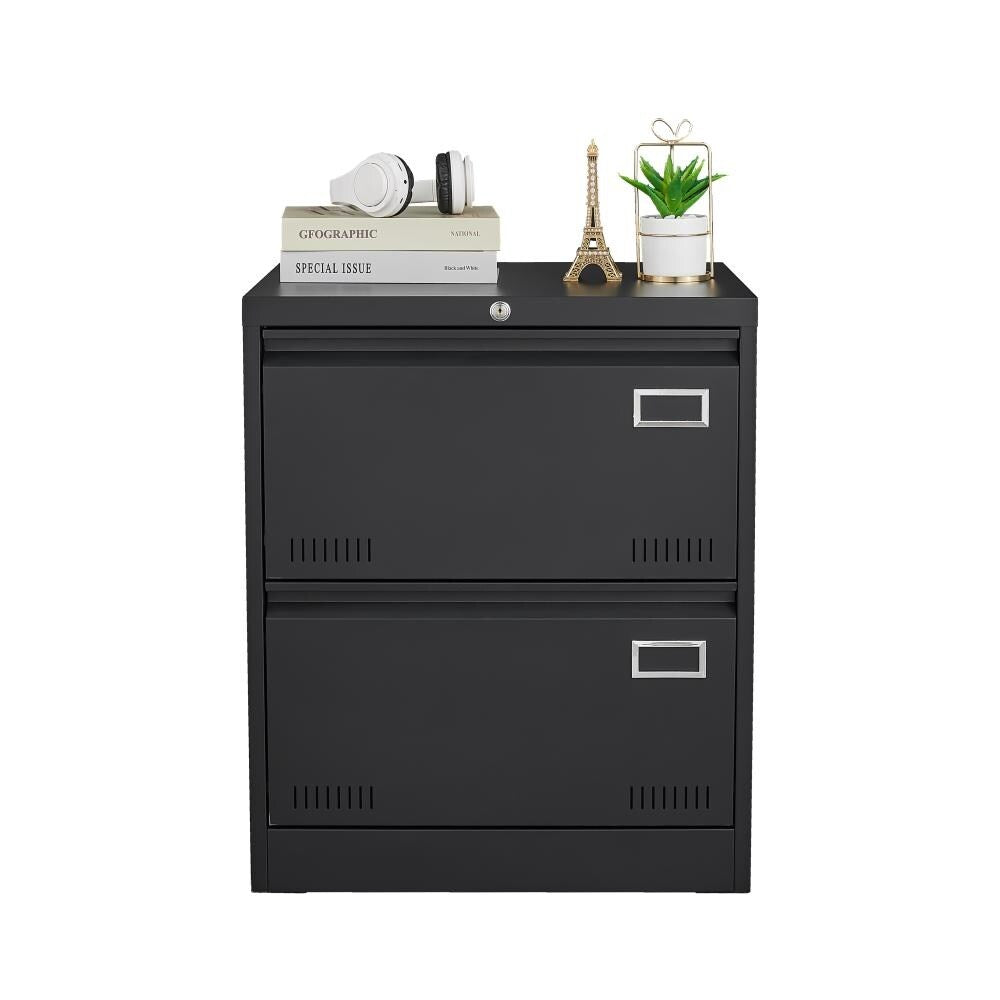 2 Drawer Metal Lateral File Cabinet with Lock