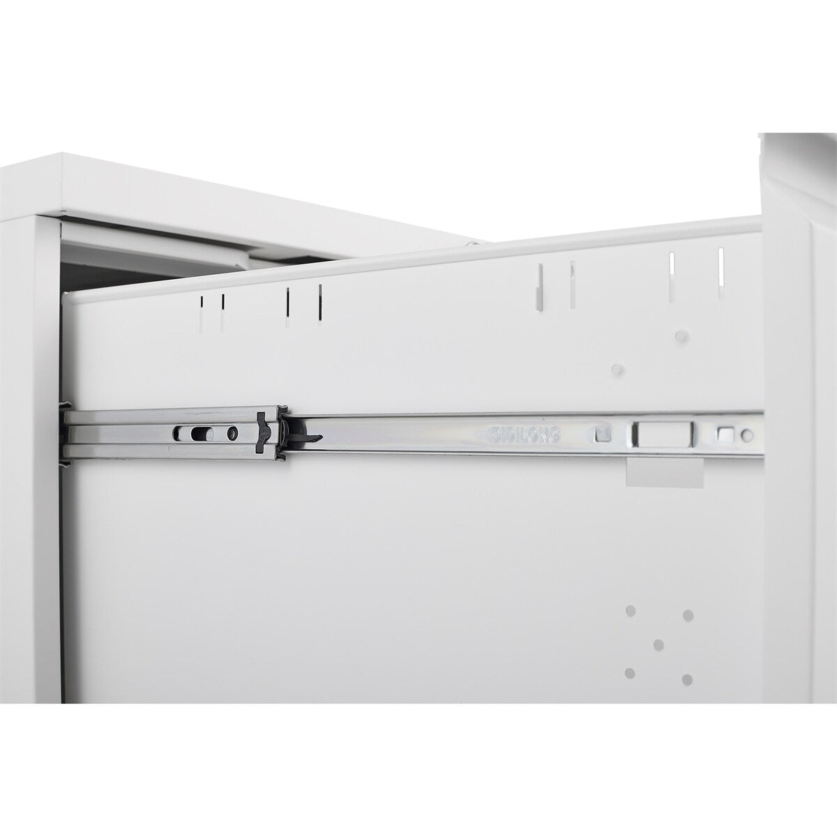 2 Drawer Mobile Filing Cabinet with Lock, Letter/Legal/A4 Size