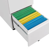 2 Drawer Mobile Filing Cabinet with Lock, Letter/Legal/A4 Size