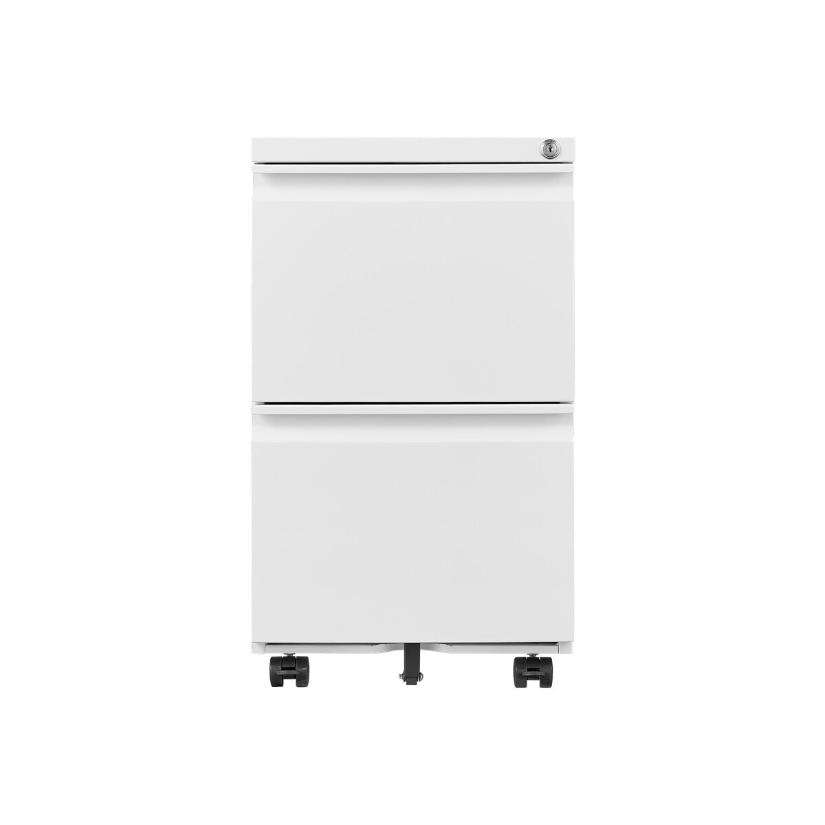 2 Drawer Mobile Filing Cabinet with Lock, Letter/Legal/A4 Size