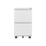 2 Drawer Mobile Filing Cabinet with Lock, Letter/Legal/A4 Size
