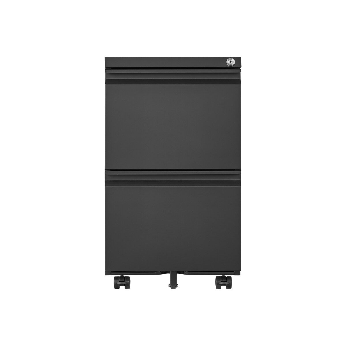 2 Drawer Mobile Filing Cabinet with Lock, Letter/Legal/A4 Size