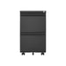 2 Drawer Mobile Filing Cabinet with Lock, Letter/Legal/A4 Size