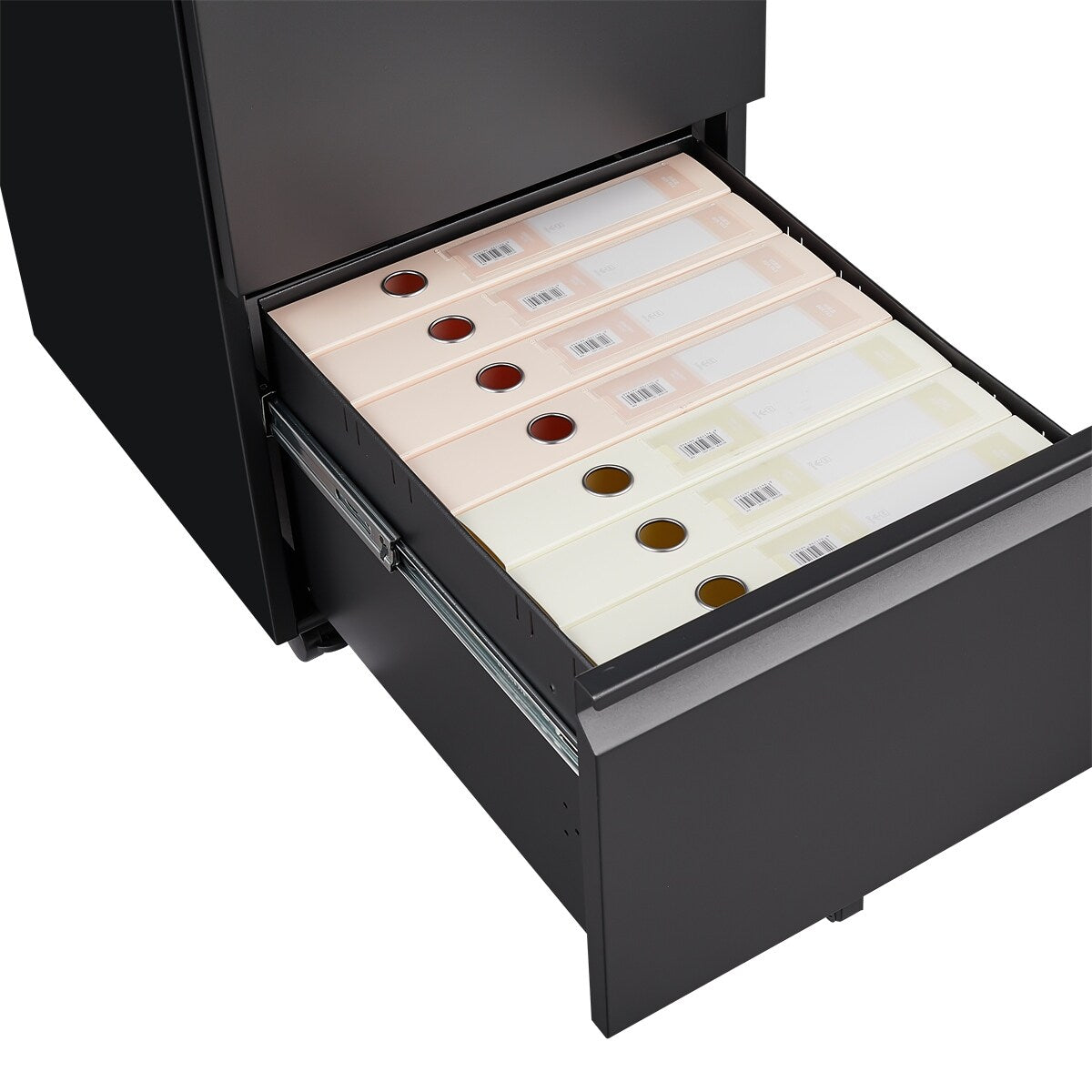 2 Drawer Mobile Filing Cabinet with Lock, Letter/Legal/A4 Size