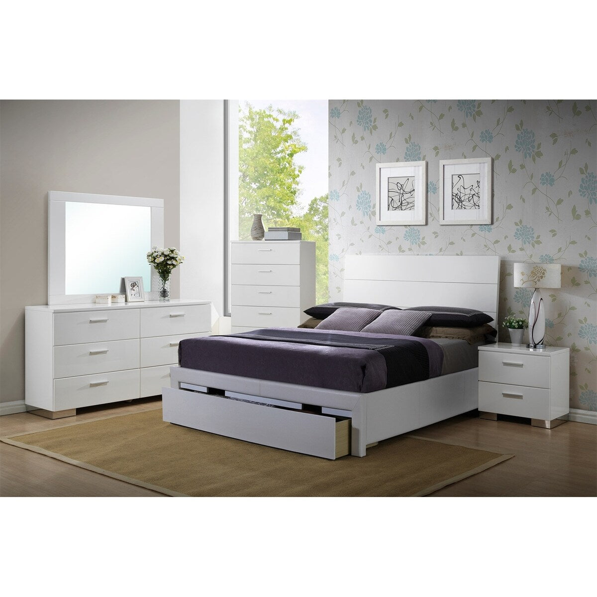 2 Drawer Nightstand in White
