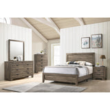 2-Drawer Nightstand with Metal Hardware Rustic Bedroom Furniture