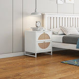 2 Drawer side table, Nightstand Side Table Bedroom Storage Drawer Bedside End Table
