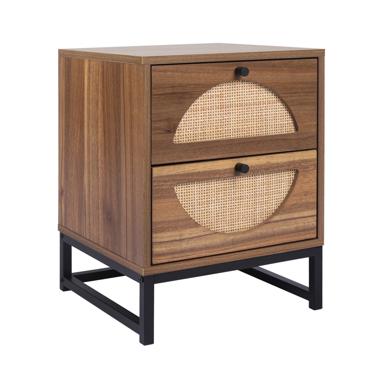 2 Drawer side table, Nightstand Side Table Bedroom Storage Drawer Bedside End Table