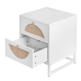 2 Drawer side table, Nightstand Side Table Bedroom Storage Drawer Bedside End Table