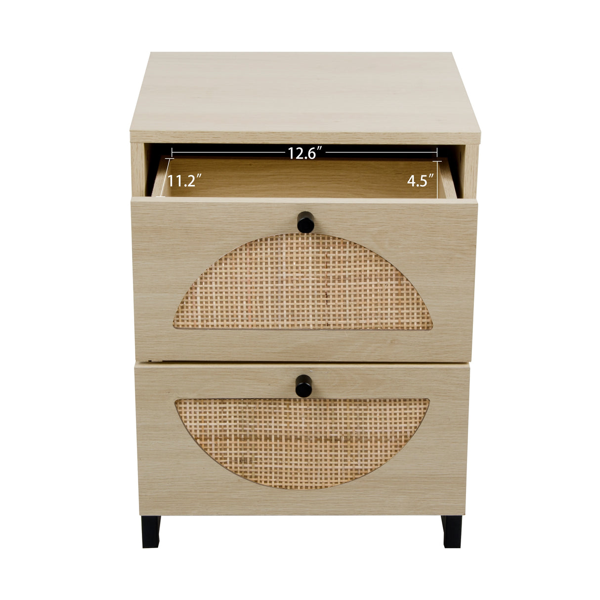 2 Drawer side table, Nightstand Side Table Bedroom Storage Drawer Bedside End Table