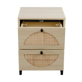 2 Drawer side table, Nightstand Side Table Bedroom Storage Drawer Bedside End Table