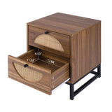 2 Drawer side table, Nightstand Side Table Bedroom Storage Drawer Bedside End Table