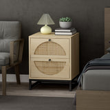 2 Drawer side table, Nightstand Side Table Bedroom Storage Drawer Bedside End Table