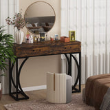 2 Drawers Sofa Table Console Table, 47.24" Hallway Table with Stable Metal Frame for Living Room - 47.24"L x 13.77"W x 35.43"H