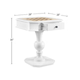 2 Drawers Wooden Game Table with Reversible Game Tray in Black