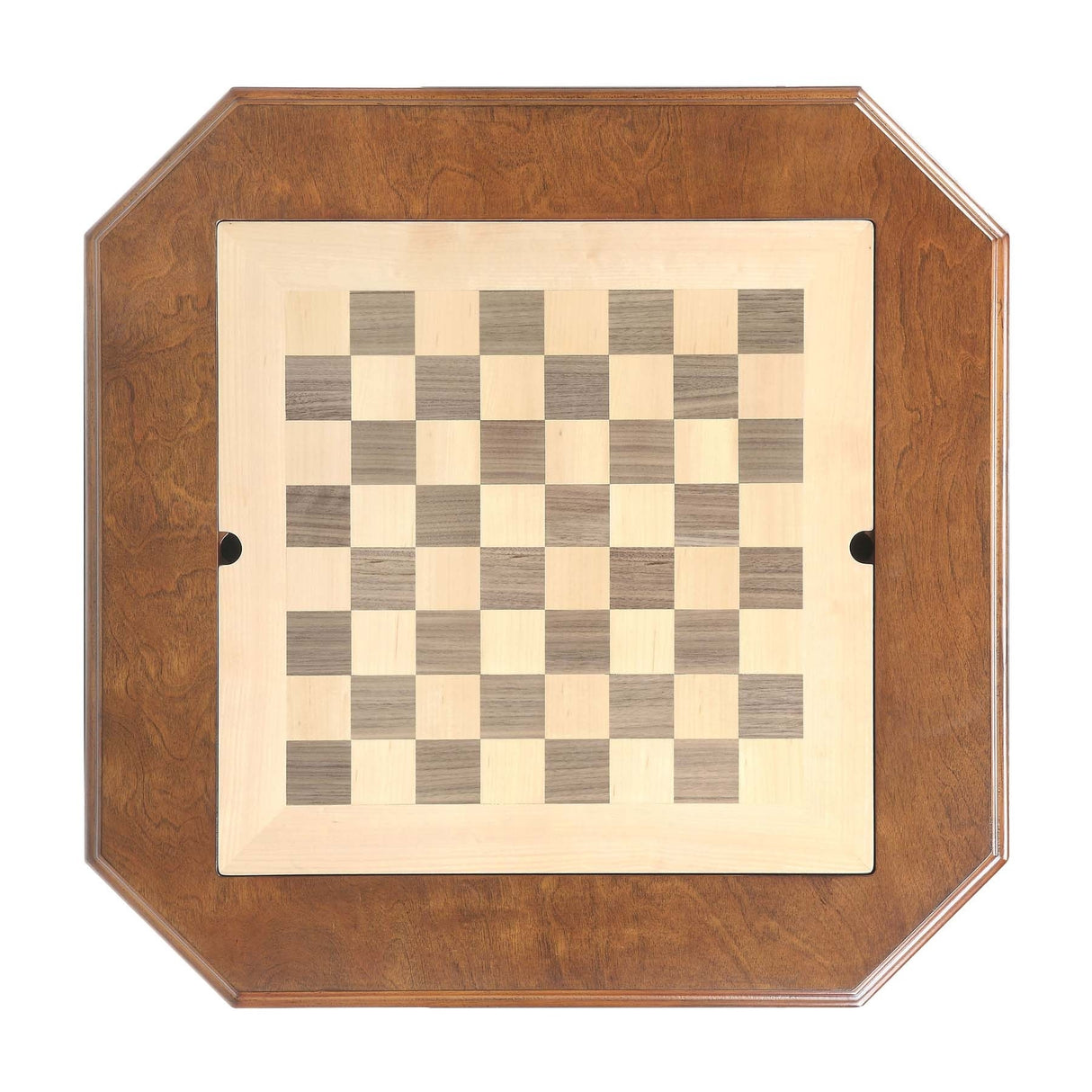 2 Drawers Wooden Game Table with Reversible Game Tray in Black