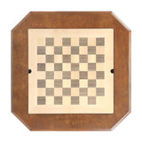 2 Drawers Wooden Game Table with Reversible Game Tray in Black