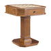 2 Drawers Wooden Game Table with Reversible Game Tray in Black