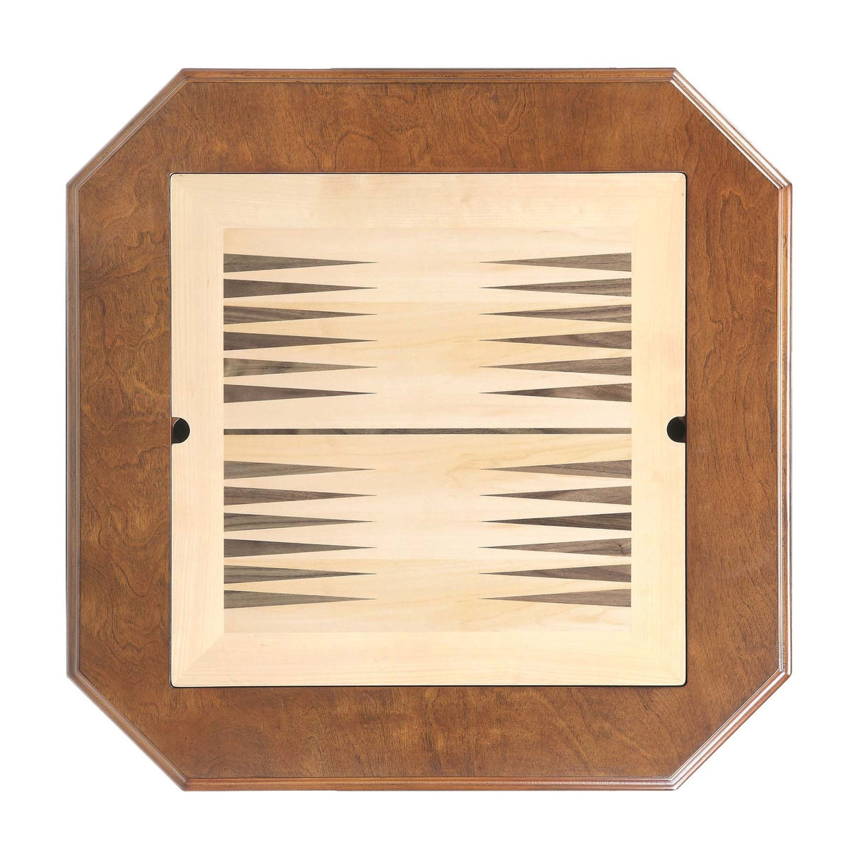 2 Drawers Wooden Game Table with Reversible Game Tray in Black